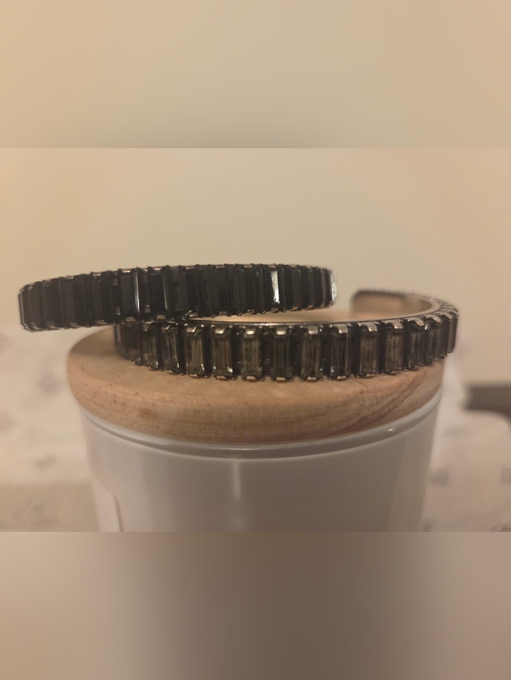 New HSN Shelly Brown "Alexandria Baguette Crystal Cuff Bracelets